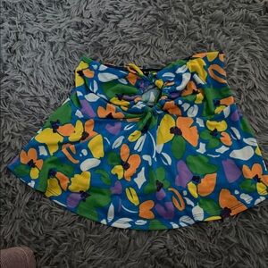 Blue Blush Vibrant Floral sleeveless top